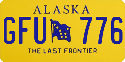 AK license plate GFU776
