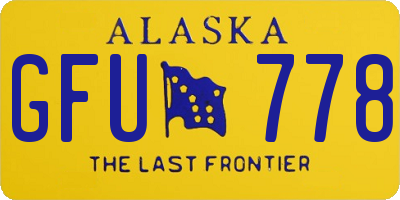AK license plate GFU778