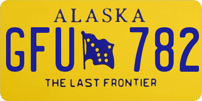 AK license plate GFU782