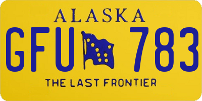 AK license plate GFU783
