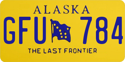 AK license plate GFU784
