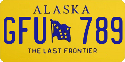 AK license plate GFU789