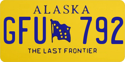 AK license plate GFU792