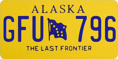 AK license plate GFU796