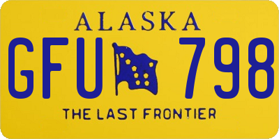 AK license plate GFU798