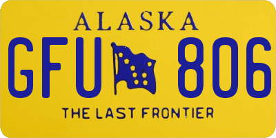 AK license plate GFU806