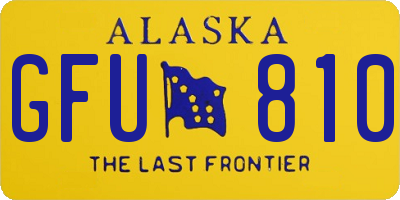 AK license plate GFU810