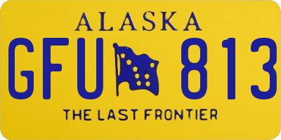 AK license plate GFU813