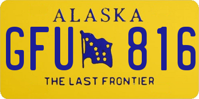 AK license plate GFU816