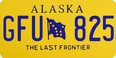 AK license plate GFU825