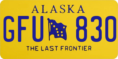 AK license plate GFU830