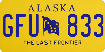 AK license plate GFU833