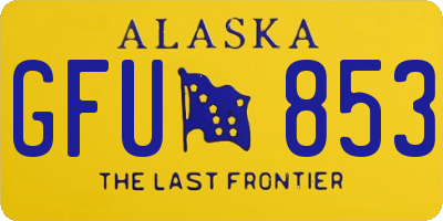 AK license plate GFU853