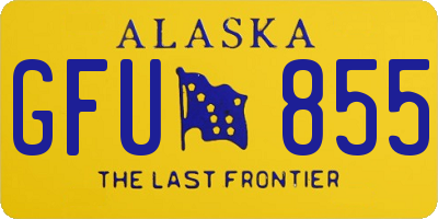AK license plate GFU855