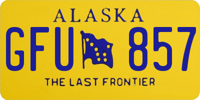 AK license plate GFU857