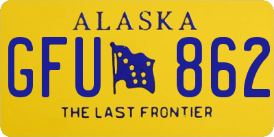 AK license plate GFU862