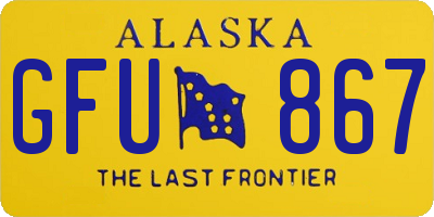 AK license plate GFU867