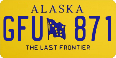 AK license plate GFU871