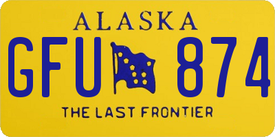 AK license plate GFU874