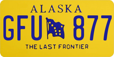 AK license plate GFU877