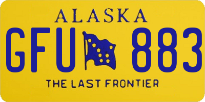 AK license plate GFU883