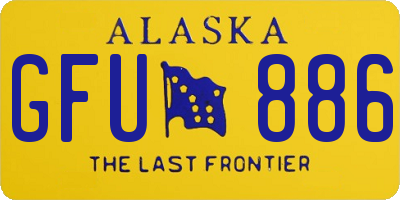 AK license plate GFU886