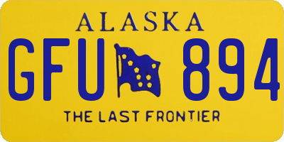 AK license plate GFU894