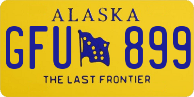 AK license plate GFU899