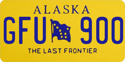 AK license plate GFU900