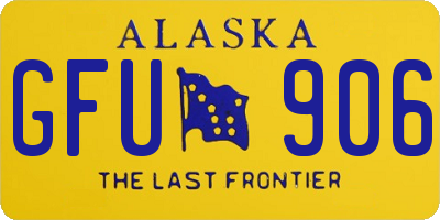 AK license plate GFU906