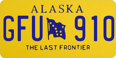 AK license plate GFU910