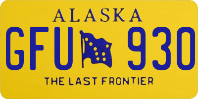 AK license plate GFU930