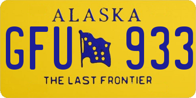 AK license plate GFU933