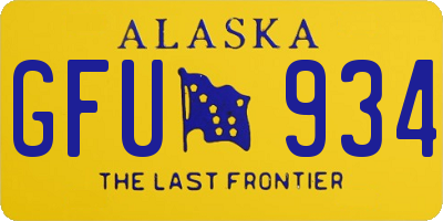 AK license plate GFU934