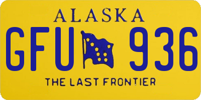 AK license plate GFU936