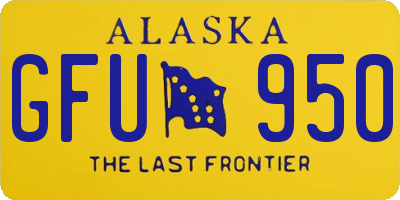 AK license plate GFU950