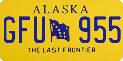 AK license plate GFU955
