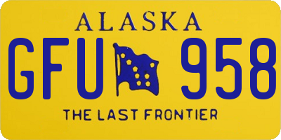 AK license plate GFU958