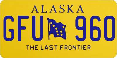 AK license plate GFU960