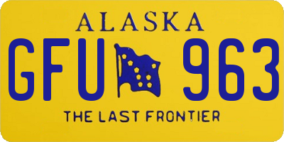 AK license plate GFU963
