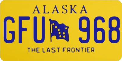 AK license plate GFU968