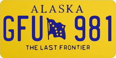 AK license plate GFU981