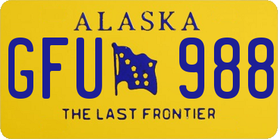 AK license plate GFU988