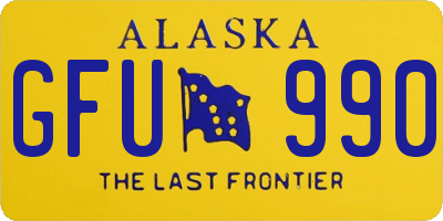 AK license plate GFU990
