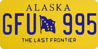 AK license plate GFU995