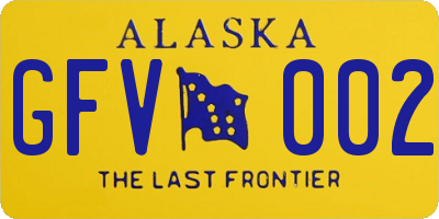 AK license plate GFV002