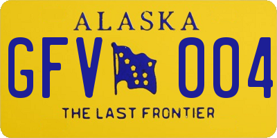 AK license plate GFV004
