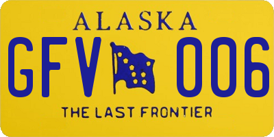 AK license plate GFV006