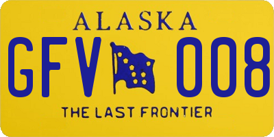 AK license plate GFV008