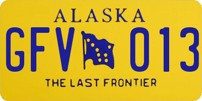 AK license plate GFV013